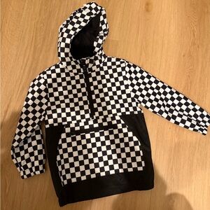 Kids Checkered Hooded Jacket